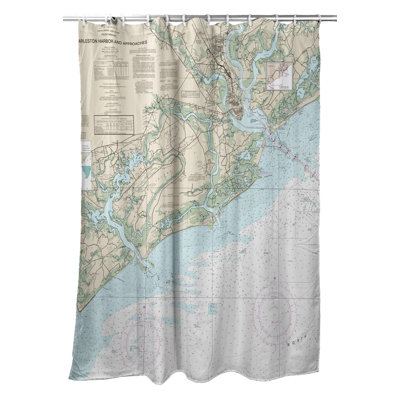 Rideau de douche simple Charleston Harbor and Appraches, SC