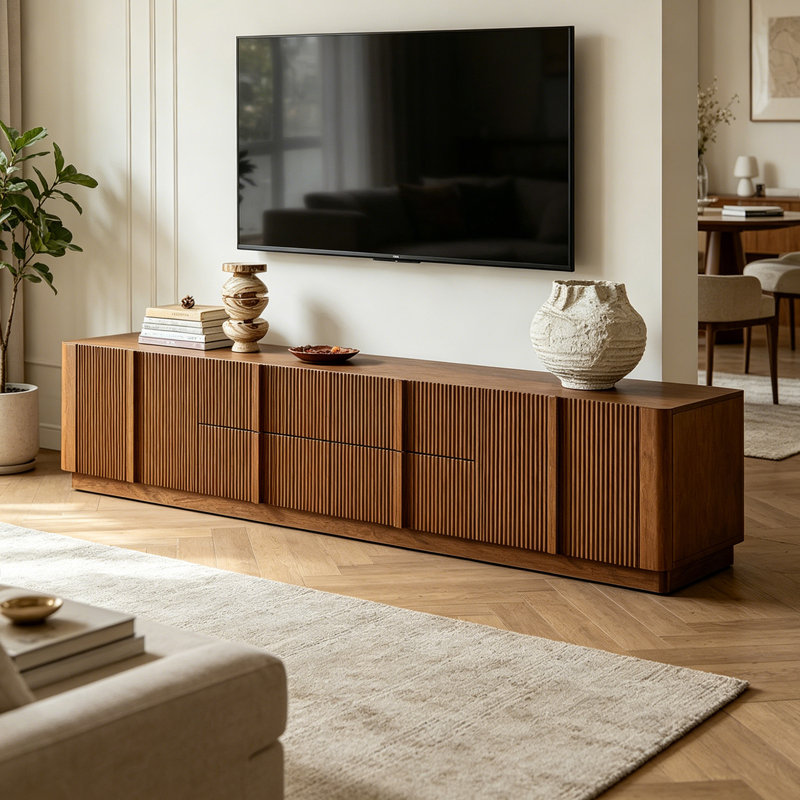 Meuble télé vertical, H 16,53 po x L 86,61 po x l 16,73 po