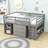 Englas Kids Full Loft Bed with Drawers-275118136