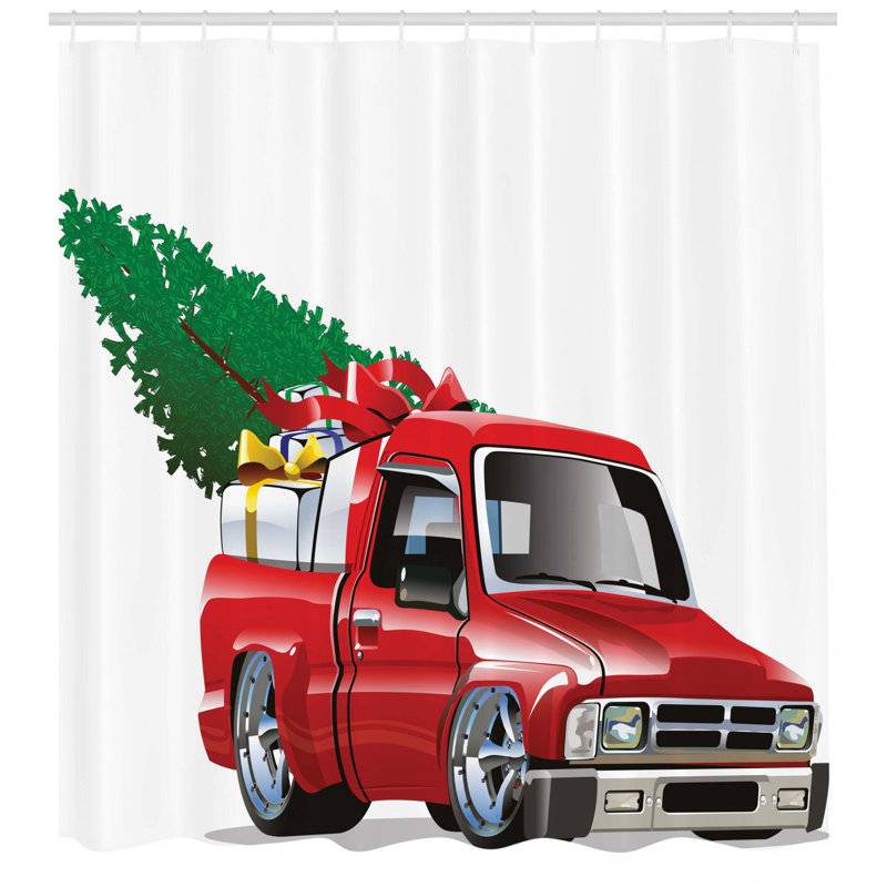 Rideau de douche simple pickup truck, H 70 po x l 69 po