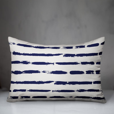 Steinke Painted Strokes Outdoor Lumbar Pillow