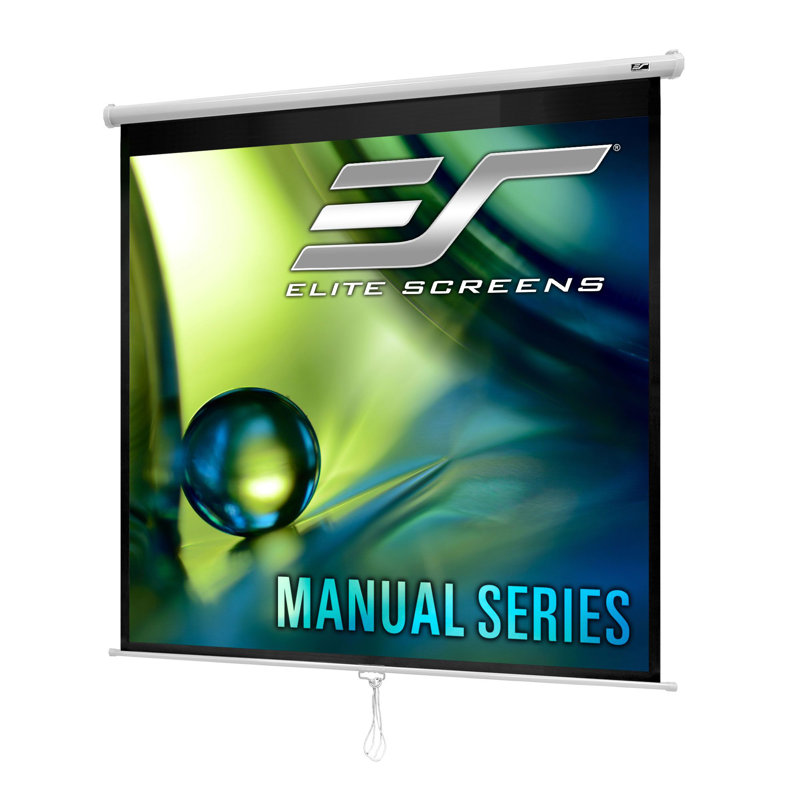Manual Series Manual Wall/ Ceiling white case Mounted Projector Screen, 71" diagonal