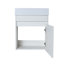 Meuble-lavabo mural 18 po avec lavabo en résine blanche et porte d'armoire à fermeture en douceur 18 po-1015586822