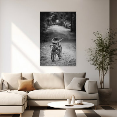Reproduction d'art d'enfant en vélo