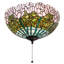 16" Wide Tiffany Cabbage Rose Fan Light Fixture