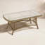 Lindenwold 1-Piece Wicker Patio Coffee Table With Glass Tabletop