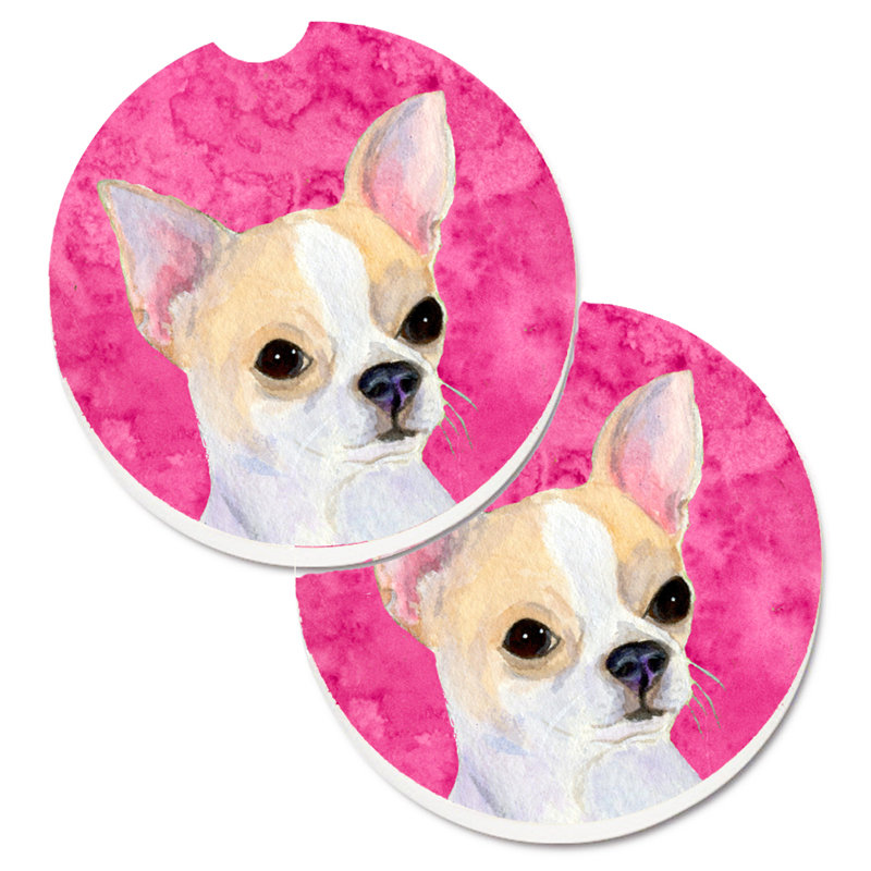Sous-verre barbu collie voiture, Chihuahua