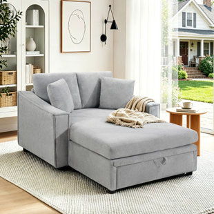 Canapé moderne avec coussins et espace de rangement caché