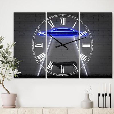 Horloge murale Neon UFO