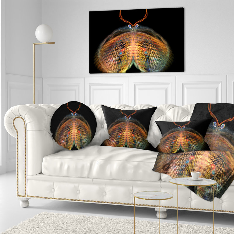  Coussin lombaire abstrait papillon abstrait fractal