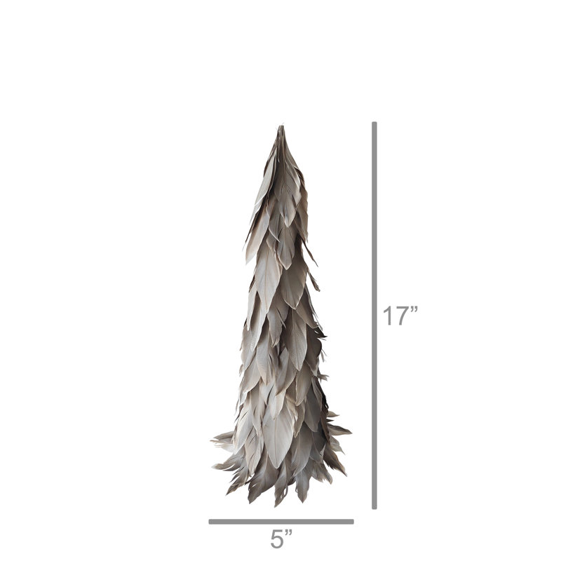 Arbre de table en plumes, H 29 po x l 7 po x P 7 po