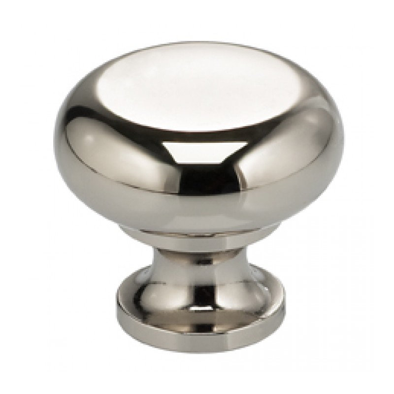 Poignée champignon surdimensionnée, H 1 po x l 1 po x P 0,88 po, Nickel poli