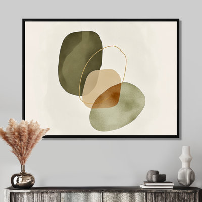 Adisyn - Midcentury Modern Wall Art For Living Room, Green Mid-Century Modern Canvas Print