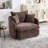 46" Oversized Swivel Chair With Ottoman Upholstered Deep Seat Accent Chair With 2 Pillows Suitable For Living Room, Bedroom, Lounge, Office-1731208893