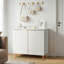 Buffet cannelé avec tablettes réglables et armoire d'appoint multifonctionnelle en bois avec portes, rangement pour buffet-2071191328