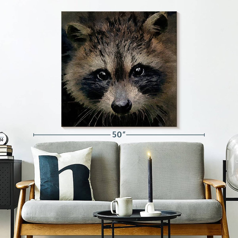 Brampt Racoon, 33" H x 33" W