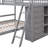 Wooden Twin Over Full Bunk Bed With Six Drawers And Flexible Shelves,Bottom Bed With Wheels-1273547530