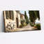Ensemble de 1 tableau sur toile représentant une villa toscane-131168437-131168438