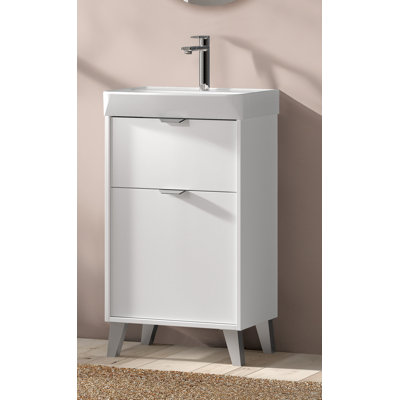 Meuble-lavabo autoportant 20 po avec évier 20 po