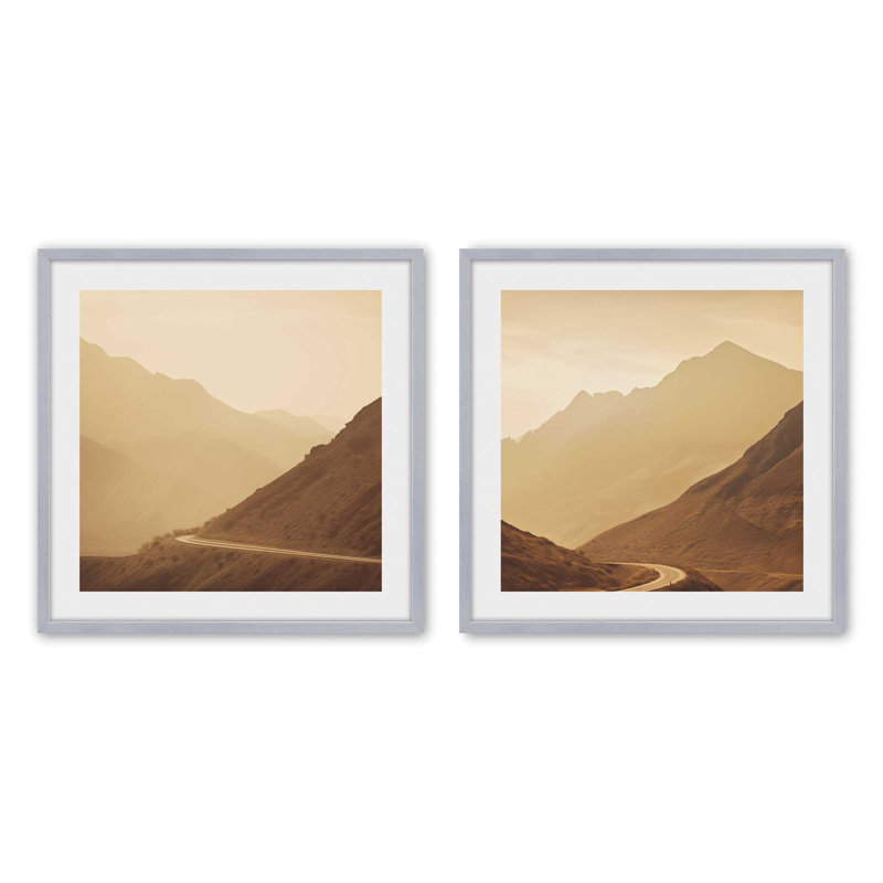 «Through The Mountain Pass», Chrome poli, H 21,75 po x l 21,75 po