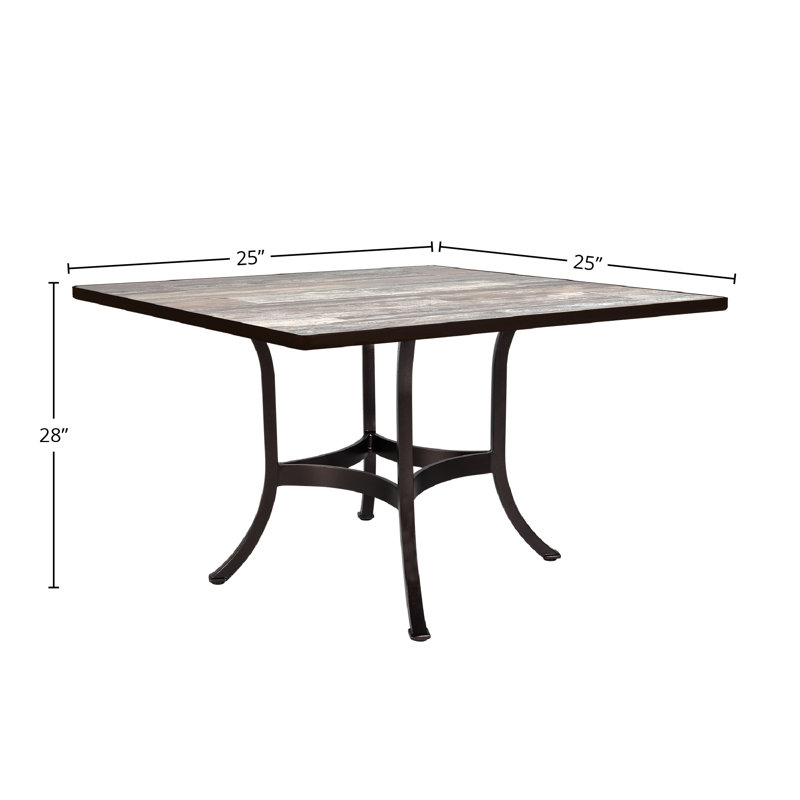 Outdoor Square Dining Table, Graphite, Venice Beach