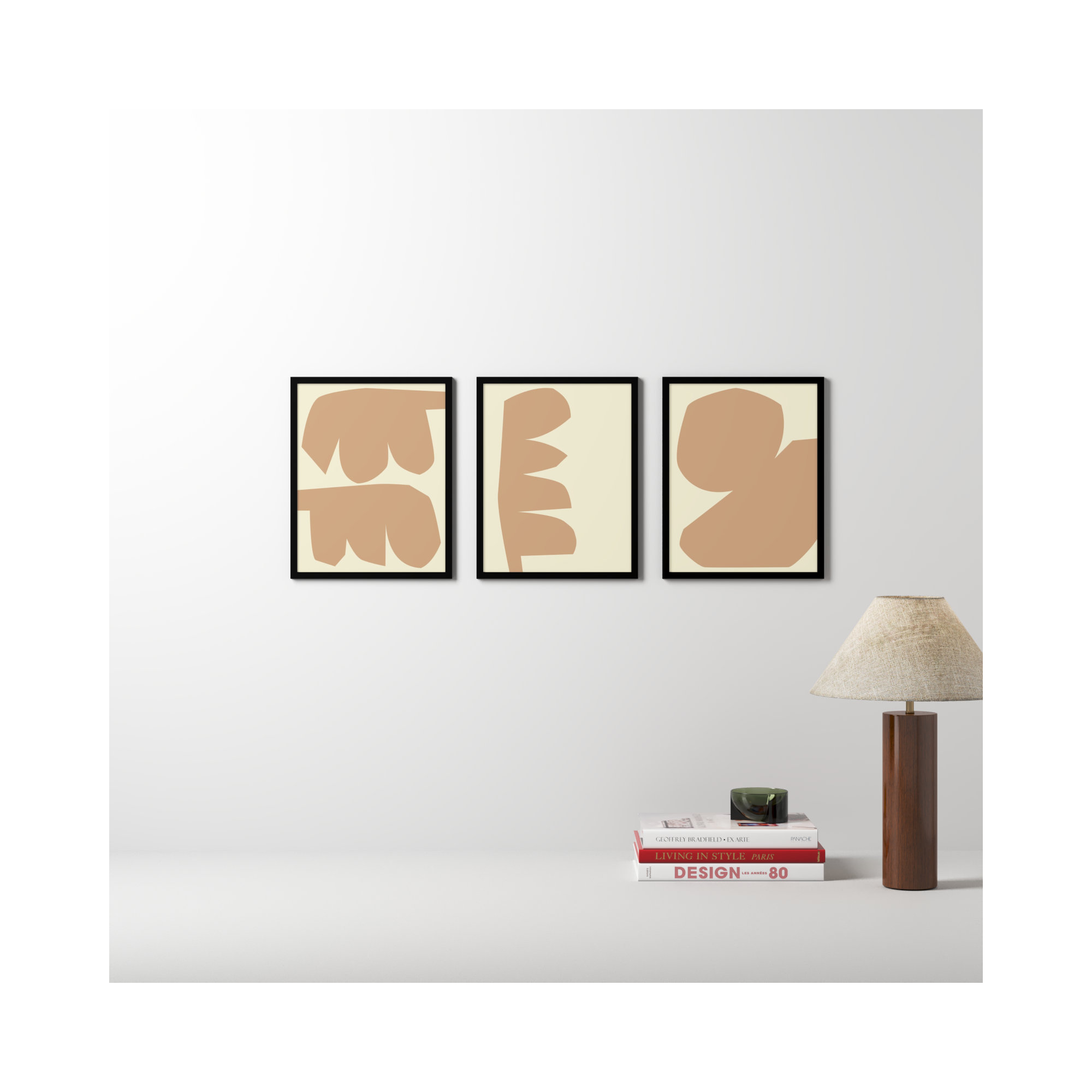 Component. Set Of 3 by Michael Kempen, 16" W x 20" H, Black Framed