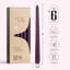 Bougies coniques violettes - Lot de 12, 25 cm, sans parfum-1113103758