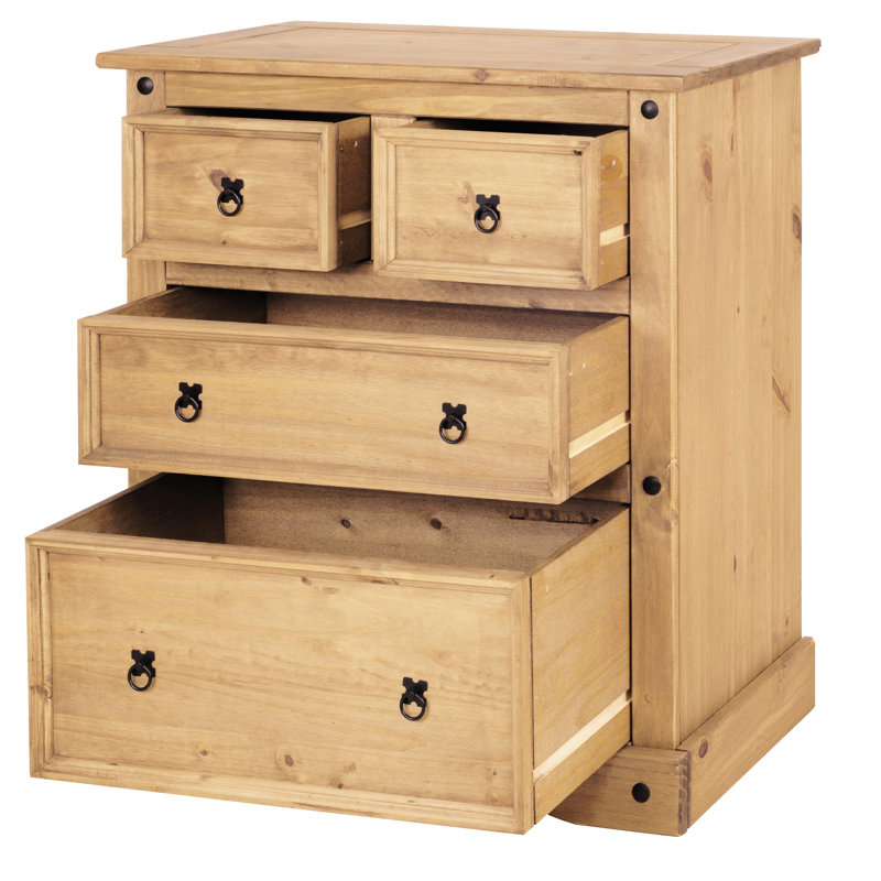 Margarett Solid Wood 82 cm W Chest of 4 Drawers
