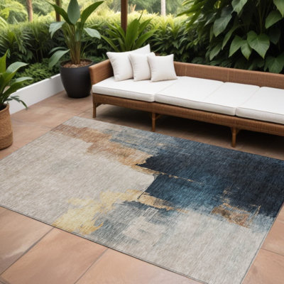 Tapis intérieur lavable abstrait 10 pi x 14 pi HomeRoots