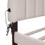 Lit plateforme tapissier avec tiroir Teddy