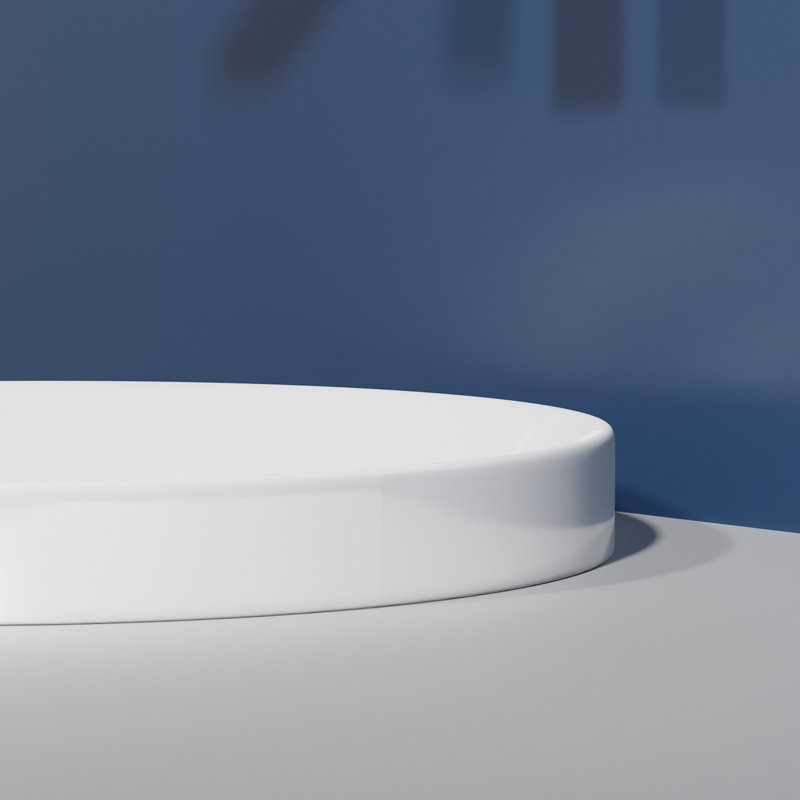 Fly 16.9'' L Bathroom Sink, Glossy White