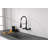 Matte Black 8 Inch Center Wall Mount Kitchen Faucet with Pull Down Sprayer-121293567