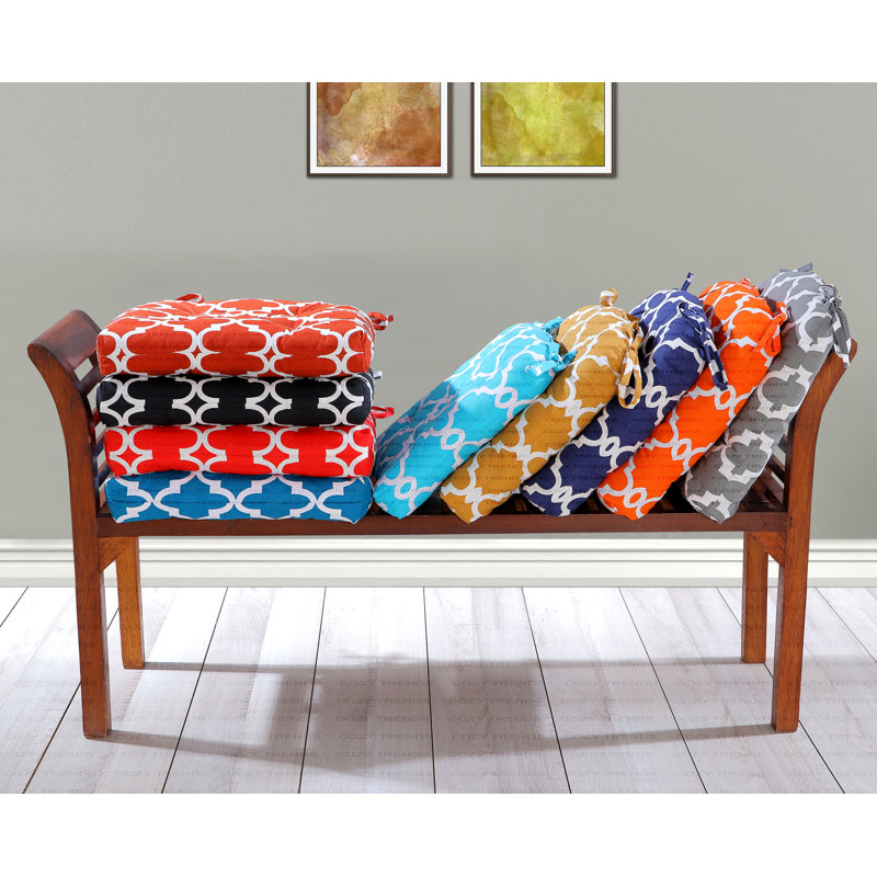 Coussin de chaise en coton fait à la main, Rouille