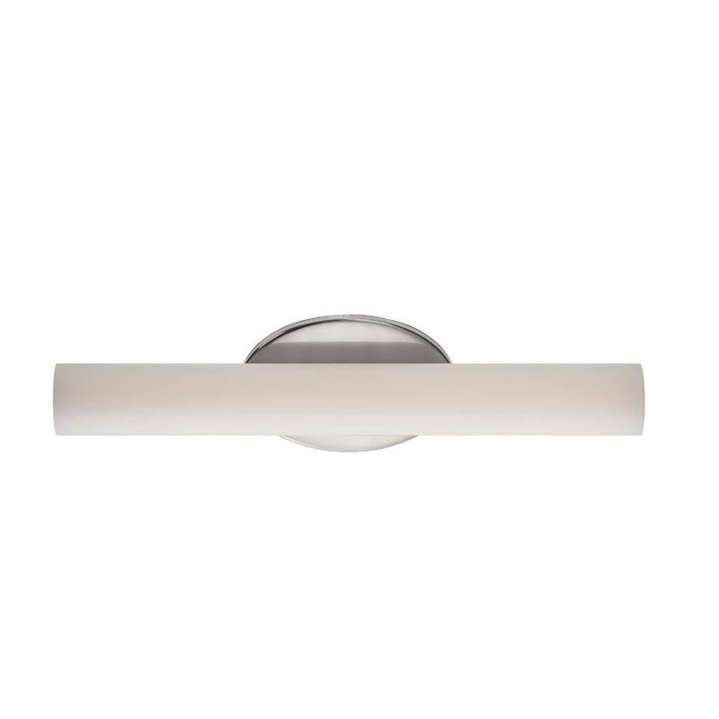 Plafonnier encastré 1 lumière del mezzanine, 2700 K, Nickel brossé, L 18 po