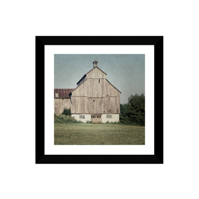 "Neutral Country IV crop" par Elizabeth Urquhart, reproduction d’art encadrée