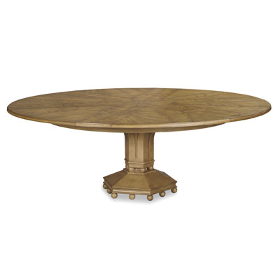 Round Mahogany Wood Dining Table