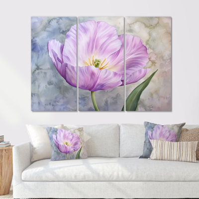 «Radiant Blossom of Purple Tulip IV», ensemble de reproductions d'art mural