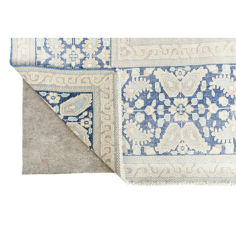 Tapis oriental bleu unique 10X12 One-of-a-Kind