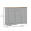 Buffet buffet avec tiroir, tablette réglable, gris-1964775853