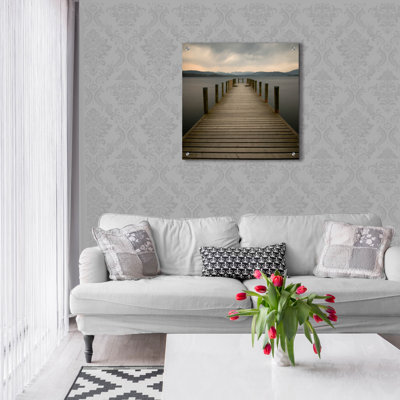«Lakeside Pier» par Tom Quartermaine, acrylique