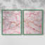 «Rose Marble I», reproduction encadrée de qualité supérieure - prête à être accrochée - aucun clou requis - aucun clou requis-1790749542-1790749560