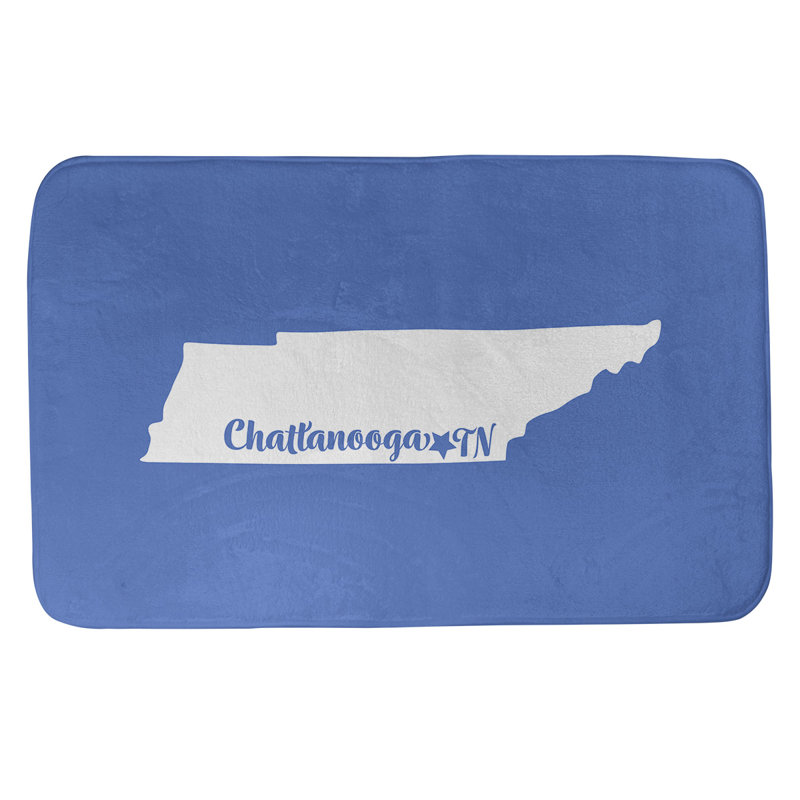 Tapis pour salle de bain en microfibre rectangulaire antidérapant antidérapant, L 17 po x L 21 po, Bleu