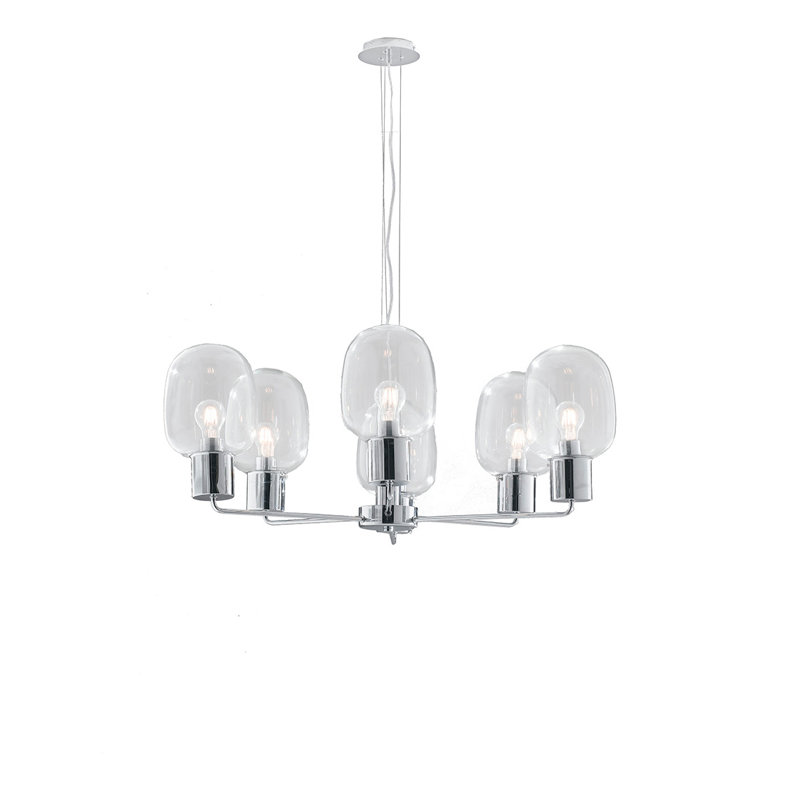 Davy 6 - Light Shaded Chandelier