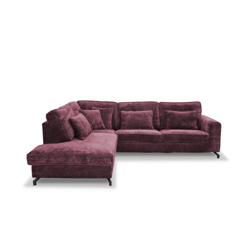 5 Seater Sofa & Chaise, Left Hand Facing, Purple