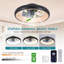 Ventilateur de plafond à DEL noir de 20 po - Température de couleur à intensité variable et réglable, application et télécommande, ventilateur de plafond intelligent moderne pour le salon, la chambre à coucher et la salle à manger (moteur silenci