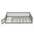 Kids Floor Bed with Safety Guardrails & Door, Low Profile Pine Wood Twin Bed for Children-416601753-416601757