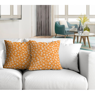 Polka Dots Outdoor Reversible Throw Pillow