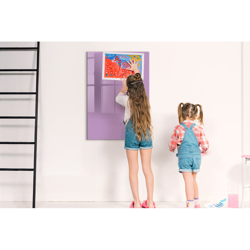 Magnetic Glass Dry Erase Board, Lilac