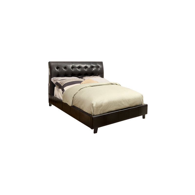 Lit plateforme tapissier Aniylah, Grand, Espresso