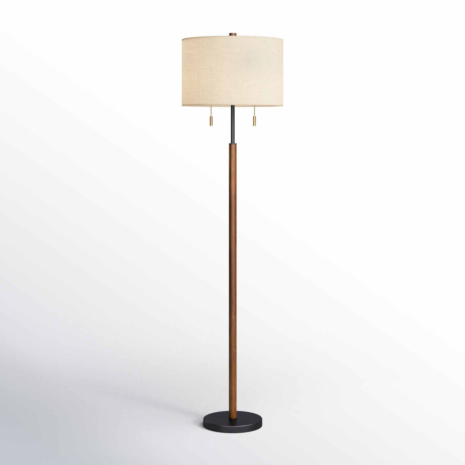 Kenley 62'' Floor Lamp, Black/Brown